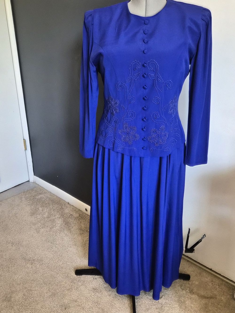 Karin Stevens Cobalt Blue Dress Top